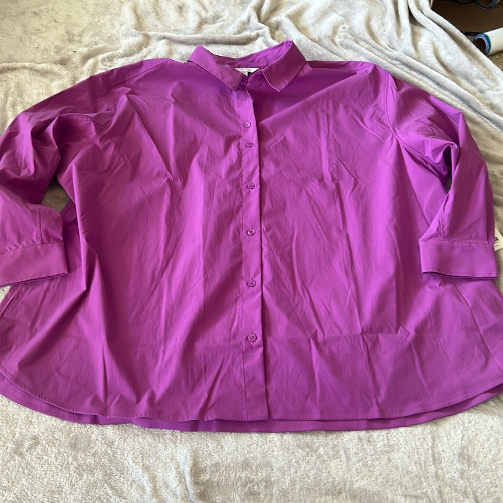 NWT Athleta oversized poplin button down top